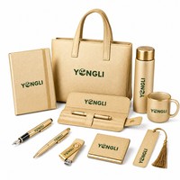 Ensemble cadeau promotionnel d'entreprise de luxe personnalisé avec logo, en nylon varié, impression sérigraphique, sac OPP, boîte couleur, emballage blister