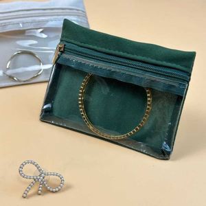 Pochette de présentation réutilisable en velours anti-rayures pour bijoux avec fenêtre transparente – Idéale pour colliers, bracelets, boucles d'oreilles et bagues - Product Image 2