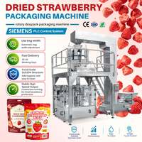 Machine d'emballage rotative pour fraises sèches de qualité alimentaire, avec système PLC et en acier inoxydable SUS304