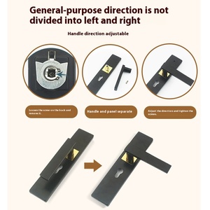 Modern Design Silent Wooden Bedroom Lock Set Integrated Handle Universal Mecânica Hardware para Hotéis Porta Janela Alças - Product Image 3