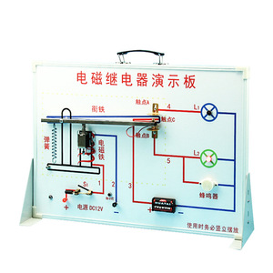 Tableau de démonstration de relais électromagnétique, équipement d'expérimentation d'électricité pour le collège, matériel pédagogique - Product Image 1