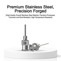 Aiguille de distribution en acier inoxydable de 1/2 pouce (13 mm) avec embout de seringue métallique de précision Luer Lock à pointe arrondie pour machine à colle