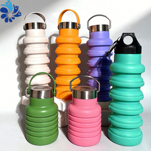 Botella de agua plegable de silicona de 500 ml, ecológica, portátil, para deportes, fitness y uso al aire libre - Product Image 1