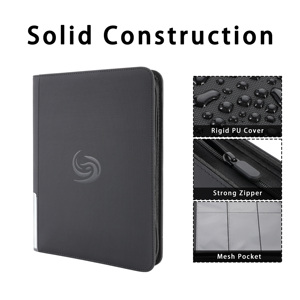 Álbum de Tarjetas Coleccionables de PU Personalizado OEM con 9 Bolsillos y Páginas Fijas, Carpeta para Tarjetas Coleccionables de Almacenamiento a Largo Plazo, Carpeta de Tarjetas a Prueba de Agua con Páginas Fijas - Product Image 2