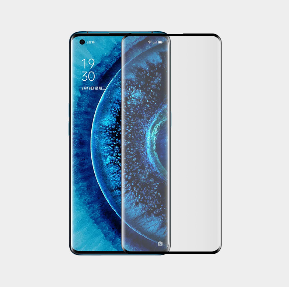 3D Curved Full Cover Full Glue Cellphone Screen Protector Tempered Glass for OPPO Find X3 Pro