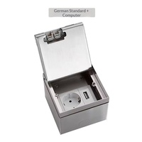 Boîte de prise de courant encastrée au sol RJ45, prises plates, boîte de prise de courant au sol intérieure pour la maison, norme européenne