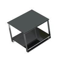 Canapé de réception de bureau en cuir moderne et simple avec ensemble de table basse, base en métal pour salon à domicile