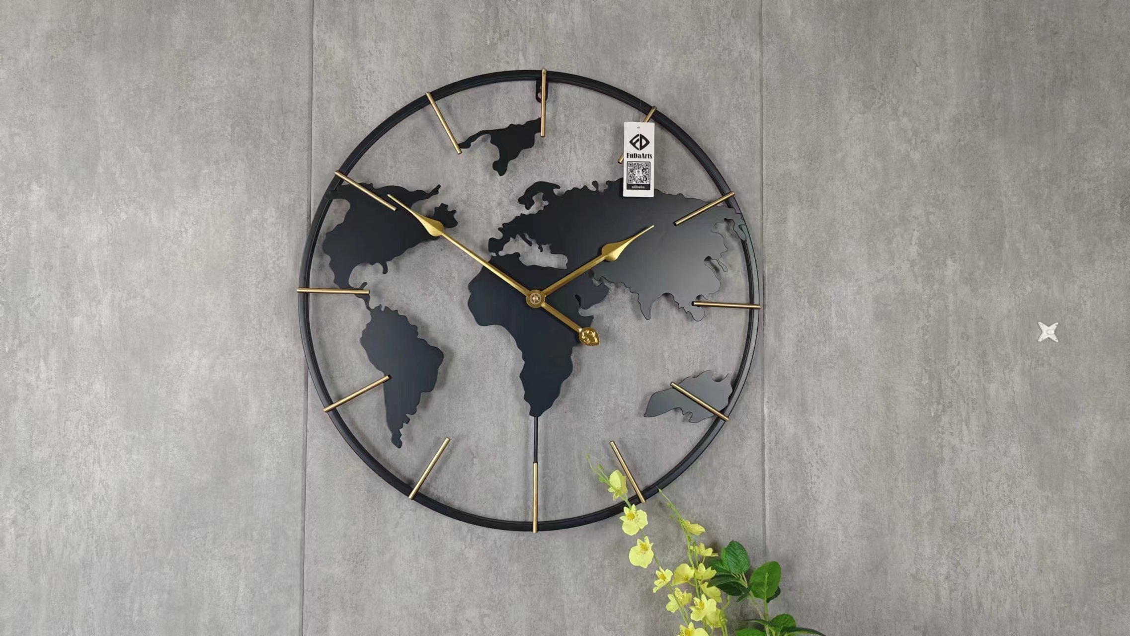 Ciieeo Metallrahmen Für Wanduhr - Schlanker Schwarzer Ersatzrahmen Für Quarzuhren, 30,8cm