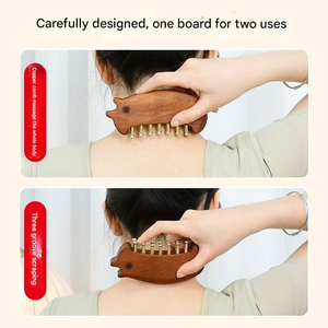 Peine de latón <span class=keywords><strong>para</strong></span> masaje capilar y tabla Gua Sha multiusos <span class=keywords><strong>para</strong></span> mujeres, herramienta de cuidado de <span class=keywords><strong>la</strong></span> salud TCM <span class=keywords><strong>para</strong></span> meridianos del cuerpo y vientre - Product Image 3