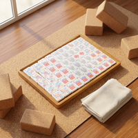 Mahjong américain moderne de qualité professionnelle, 160 tuiles en acrylique superposées violettes, motif floral printanier, personnalisé, pour 4 joueurs