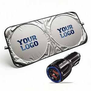 ขายส่งผลิตภัณฑ์แบรนด์ดังแบบพิเศษ พร้อมโลโก้ธุรกิจพิมพ์ตามสั่ง ของขวัญส่งเสริมการขาย ที่บังแดดรถยนต์แบบพับได้ - Product Image 1