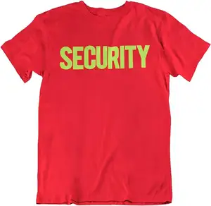 Gaya baru pakaian pria T-shirt ringan cetak pria kaus staf acara seragam Bouncer keamanan T-shirt