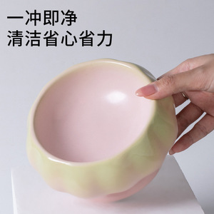 Bol en céramique dégradé pour chat, grand diamètre, anti-renversement, surélevé, antidérapant pour chats - Product Image 5