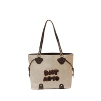 SAIDING 2026 Nuevo Bolso de Hombro Vintage con Letras para Otoño, Bolso de Mano de Alta Gama para Mujer, con Cierre, Capacidad Media/Grande, PU