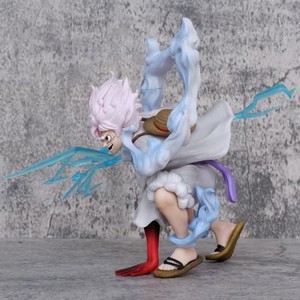 Statue de modèle en PVC GK de 17 cm, One Piece <span class=keywords><strong>Gear</strong></span> 5 Nika <span class=keywords><strong>Luffy</strong></span> en position accroupie, Dieu du soleil éclair, décoration, jouet, cadeau - Product Image 2