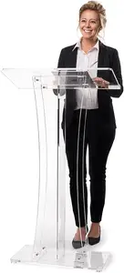 Modern Custom Acrylic Lectern Speaker's Stands Pulpits And Podiums For Church Concert Lecture