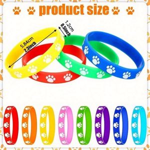 Pulsera de Silicona para Fiestas con Lindo Diseño de Huella de Pata de Mascota, Brazalete de Goma Personalizable con Diseño de Perro, Pulsera Promocional - Product Image 2