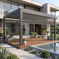 Stores extérieurs à fermeture éclair résistants au vent, imperméables et anti-UV pour terrasse, pergola, jardin