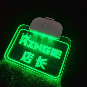 Placa de Identificación Electrónica LED Luminosa con Batería, Multicolor, para Oficina, Bodas, Hospitales y Empresas - Product Image 4