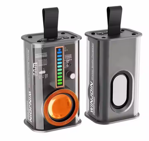Outdoor Mecha Little Steel Cannon BT <b>Speaker</b> Portable Outdoor Home Transparent RGB Color Light TWS Audio Gift - Product Image 5