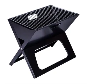 Notebook Bentuk Portabel Lipat Tebal Grill Barbecue Luar Rumah Grill Karbon