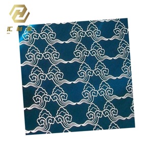 Lámina de Acero Inoxidable Grabada con Diseño Gráfico Jing Moze, Acabado Resistente a las Huellas Dactilares con Pulverización de Arena y Pintura - Product Image 1