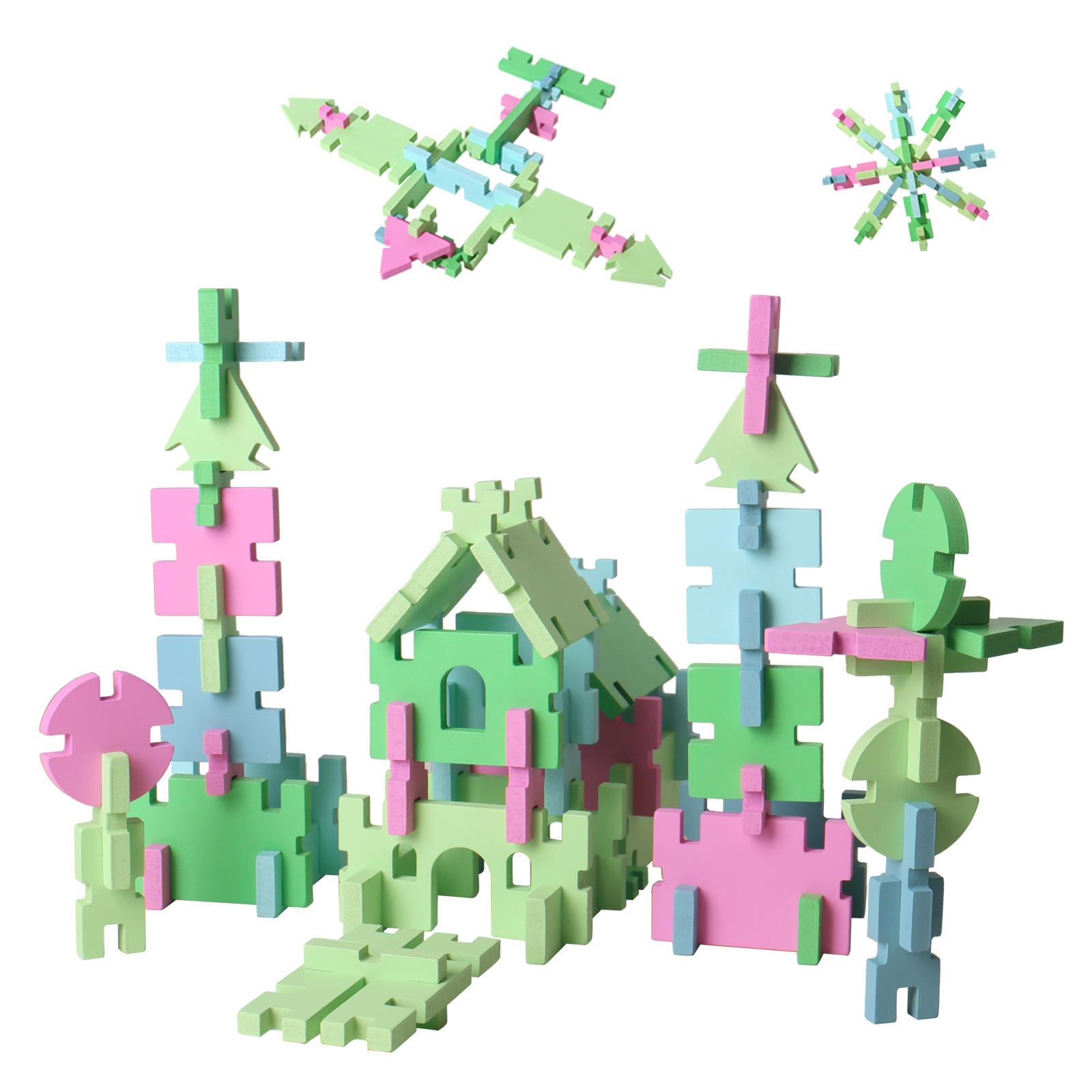 74 pièces de blocs de construction