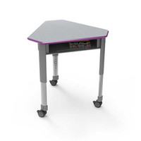 Meubles d'école secondaire populaires, bureau d'étude et chaise triangulaires mobiles de luxe pour enfants, en vente
