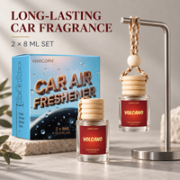 Diffuseur de voiture haut de gamme, désodorisant de voiture personnalisé avec logo, désodorisant liquide pour voiture, huile parfumée longue durée, mini flacon en verre de 8 ml
