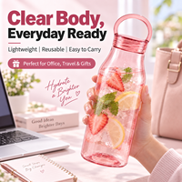 Bouteille d'eau réutilisable en copolyester SK de 500 ml avec boucle de transport, logo personnalisé pour cadeaux d'entreprise, OEM ODM