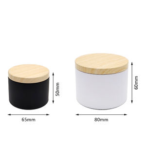 مبيع بالجملة من المصنع علب معدنية خشبية بغطاء ملون 2 أونصة 4 أونصة 8 أونصة شموع مستديرة - Product Image 6