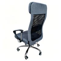 Chaise de bureau en tissu maillé à dossier haut avec appui-tête, base chromée, pivotante, pour ordinateur, vente en gros d'usine, Sillas De Oficina