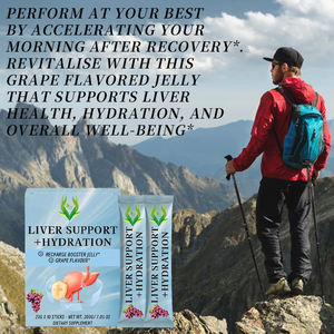 Bâtonnets de gelée hydratants pour le soutien du foie, gelée rechargeante, saveur de raisin, stimulant énergétique avec saveur de raisin, gelée rechargeante - Product Image 2