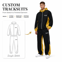 Ensemble de survêtement en nylon pour hommes grandes tailles, veste à capuche zippée color block et pantalon large, style streetwear, fournisseur en gros