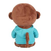 Peluche singe imprimée simple à capuche, très populaire, jouet singe souriant mignon, souvenir d'événement avec logo brodé personnalisé