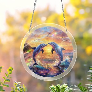 83Pcs Acrylic Suncatcher <b>Puzzle</b> Window Hanging, DIY Acrylic Sun Catcher Ornament Garden Home Wall Decor Gift for Mom Women - Product Image 4