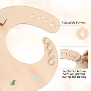Bavoirs personnalisés en silicone de qualité alimentaire Bavoirs en silicone imperméables et faciles à nettoyer pour l'alimentation et le sevrage Accessoires pour bébés - Product Image 5