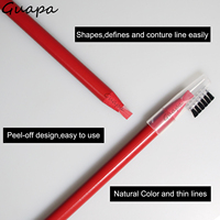 Crayon à lèvres rouge microblading imperméable longue durée, crayon à sourcils à décoller, marqueur de cartographie des sourcils, outil de maquillage pour maquillage permanent
