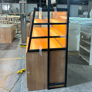 Mesa refrigerada <span class=keywords><strong>de</strong></span> pastelería comercial moderna, escaparate <span class=keywords><strong>de</strong></span> exhibición <span class=keywords><strong>de</strong></span> <span class=keywords><strong>pan</strong></span>, estante <span class=keywords><strong>de</strong></span> tienda <span class=keywords><strong>de</strong></span> panadería, vitrina <span class=keywords><strong>de</strong></span> madera para supermercado - Product Image 2