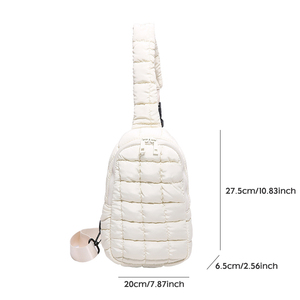 New Korean Light Weight Tragbare Bonbon farbe Pink Cute Nylon Outdoor Girls Benutzer definierte geste ppte Umhängetasche Puffy Sling <span class=keywords><strong>Bag</strong></span> - Product Image 6