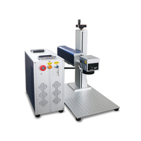 Machine de marquage laser à fibre 20W 30W 50W 60W 100W pour métal avec gravure laser rotative CNC, écologique, prend en charge DXF/AI/DWG/DST