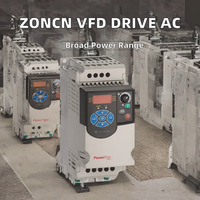 Variateur de fréquence ZONCN monophasé/triphasé 220V/380V 0,4-160KW IP21 avec contrôle V/F, communication RS485 Modbus pour moteurs AC industriels