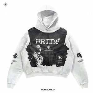 Sudaderas con Capucha para Hombre al por Mayor, Hombros Caídos, 380 g/m², Algodón de Alta Calidad, Lavado Ácido, Estilo Urbano, Otoño, ODM - Product Image 3