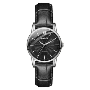 Envío Directo, Reloj de Cuarzo HALEI para Mujer, Esfera Redonda, Números Romanos, Correa de Cuero Analógica, Elegante, Caja Dorada de 30 mm, Venta al por Mayor - Product Image 6