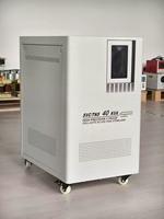 Régulateur de tension triphasé, stabilisateur SVC, moteur servo AC en cuivre, AVR, LCD, 440V 380V 50/60Hz 100kva-500kva, usage industriel