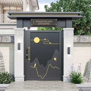<span class=keywords><strong>Portail</strong></span> <span class=keywords><strong>battant</strong></span> en alliage d'aluminium pour maisons individuelles rurales, entrée de cour, grand jardin, patio extérieur, villa, double ou simple <span class=keywords><strong>battant</strong></span> - Product Image 2