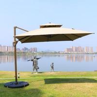 Mobilier de jardin Double auvent parapluie Cantilever grand Parasol Patio parapluies de luxe pour plage et hôtel
