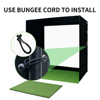 Boîtier de simulateur de golf intérieur Konday Tente de simulateur de golf à fermeture velcro solide pour les aides à l'entraînement de golf