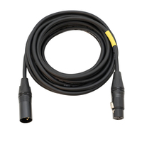 Câble Microphone XLR Professionnel 6.5mm à Faible Bruit Équilibré en PVC Mâle à Femelle Noir 3 Broches pour Processeur Ampilateur Mixeur 2M