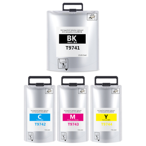 Paquete de Tinta Compatible con OCB T9741 T9742 T9743 T9744, Bolsa de Tinta Pigmentada con Chip de un Solo Uso para Impresora Epson WF-C869Ra - Product Image 4
